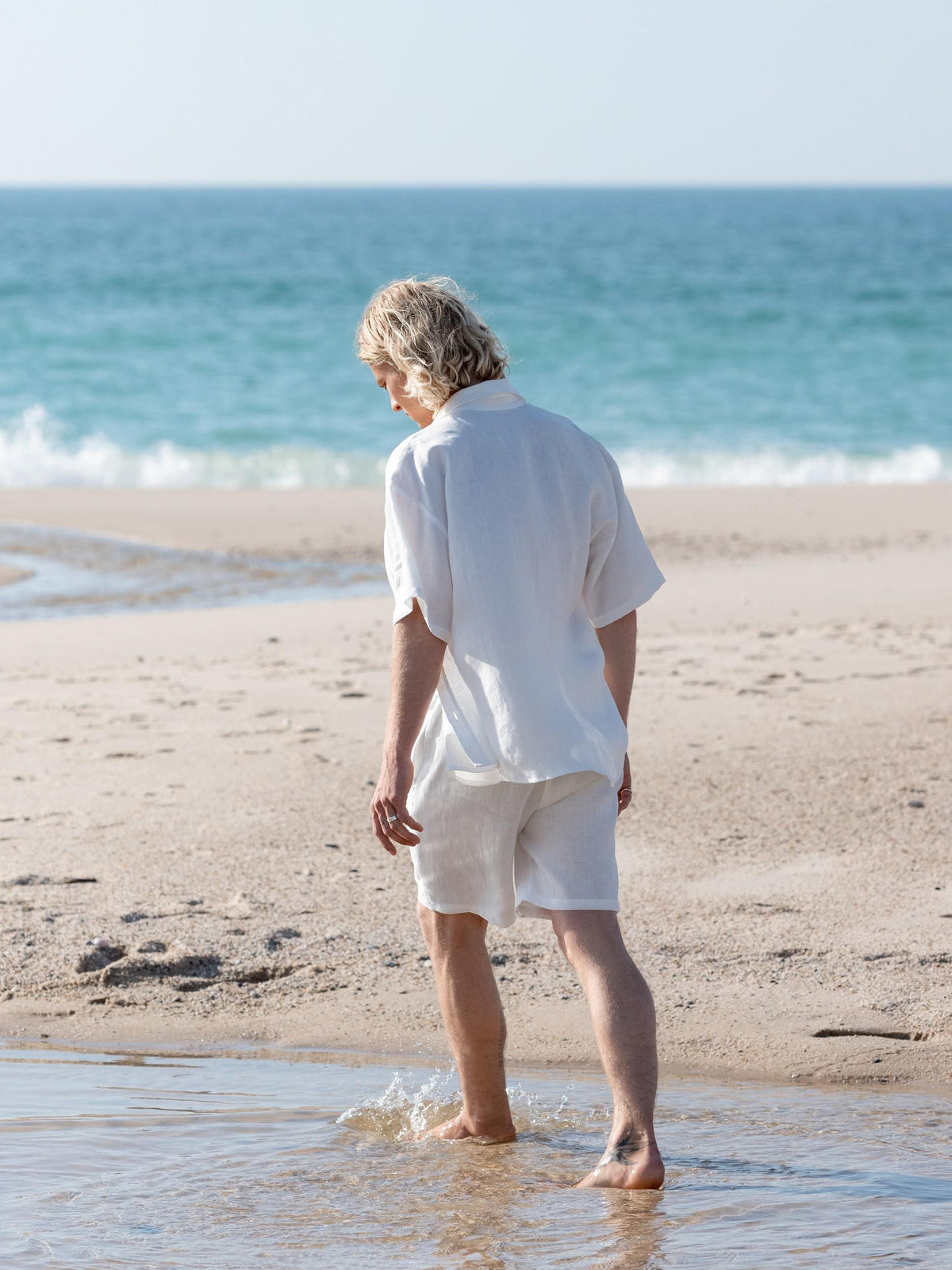 Quinn White Linen Shirt — view 4