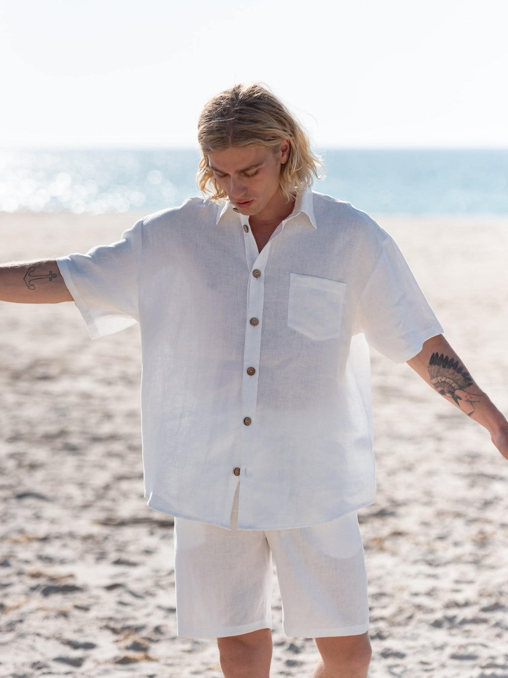 Quinn White Linen Shirt — Wakefield's