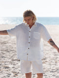 Quinn White Linen Shirt — Wakefield's