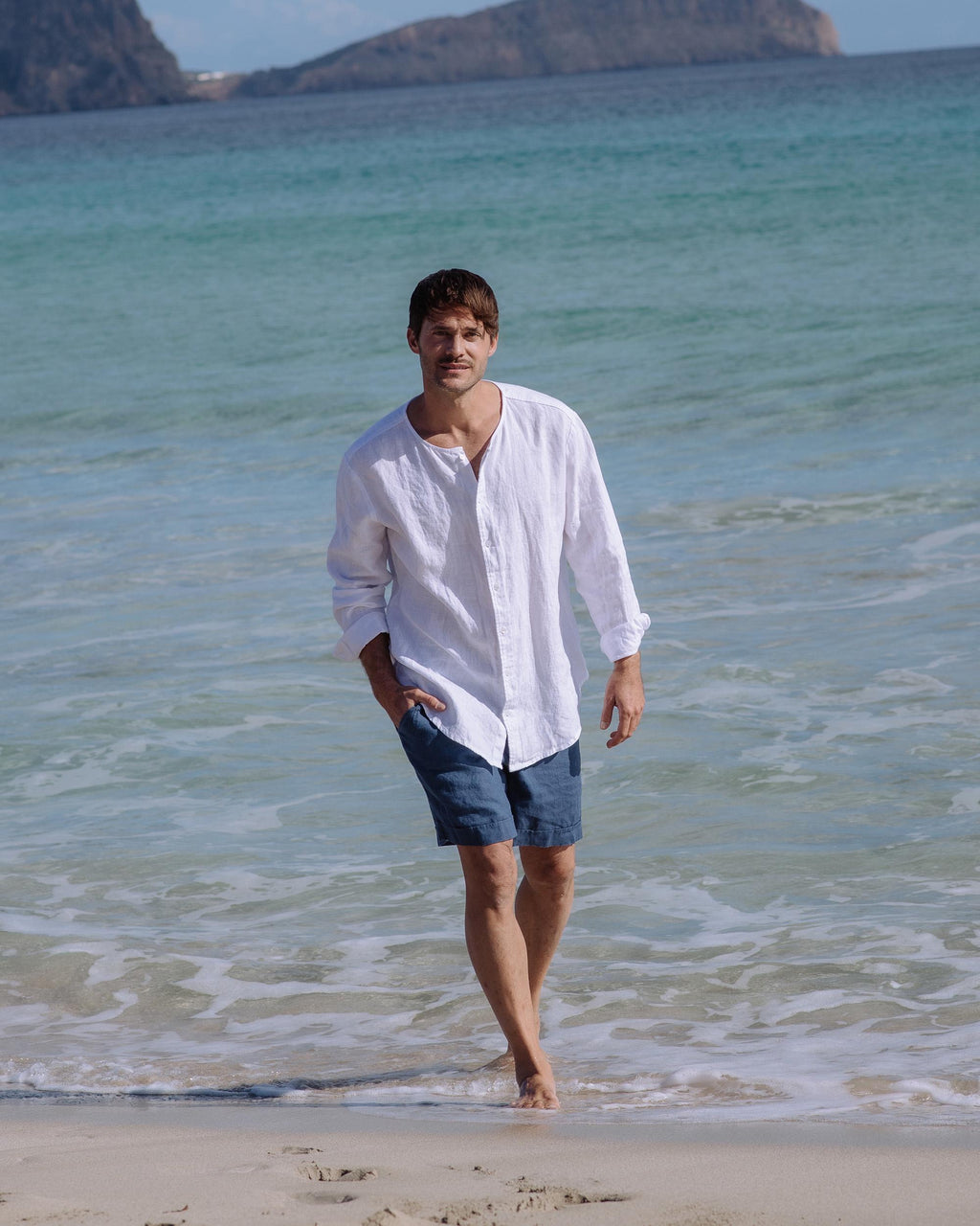 Colt Black Linen Button-Down Shirt — view 5