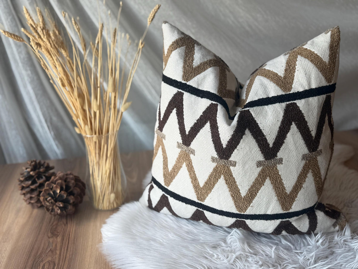 Heather Cream Linen Pillow Cover — view 4