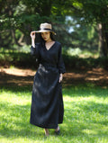 Lila Black Linen Wrap Maxi Dress — Wakefield's