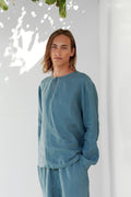 Jasper Teal Linen Shirt — Wakefield's