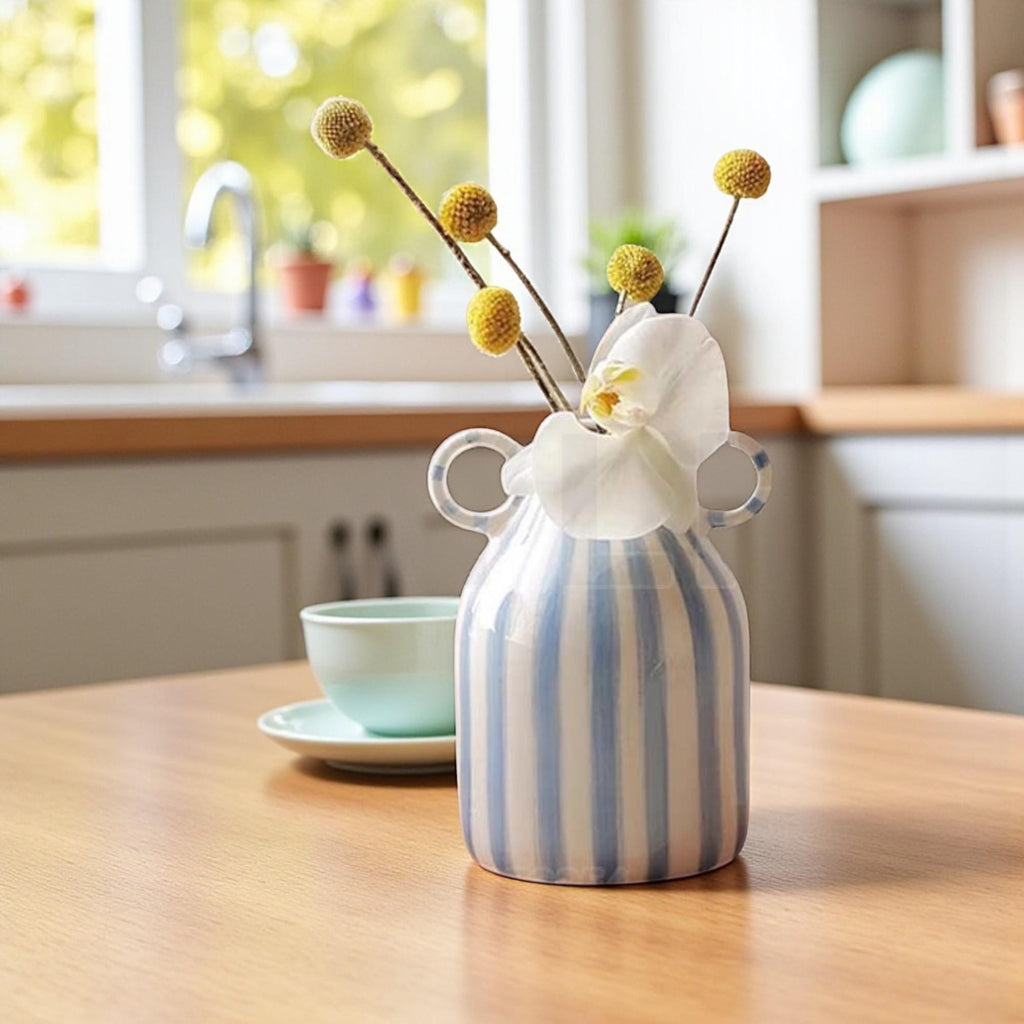 Rosemary Striped Ceramic Vase — view 2