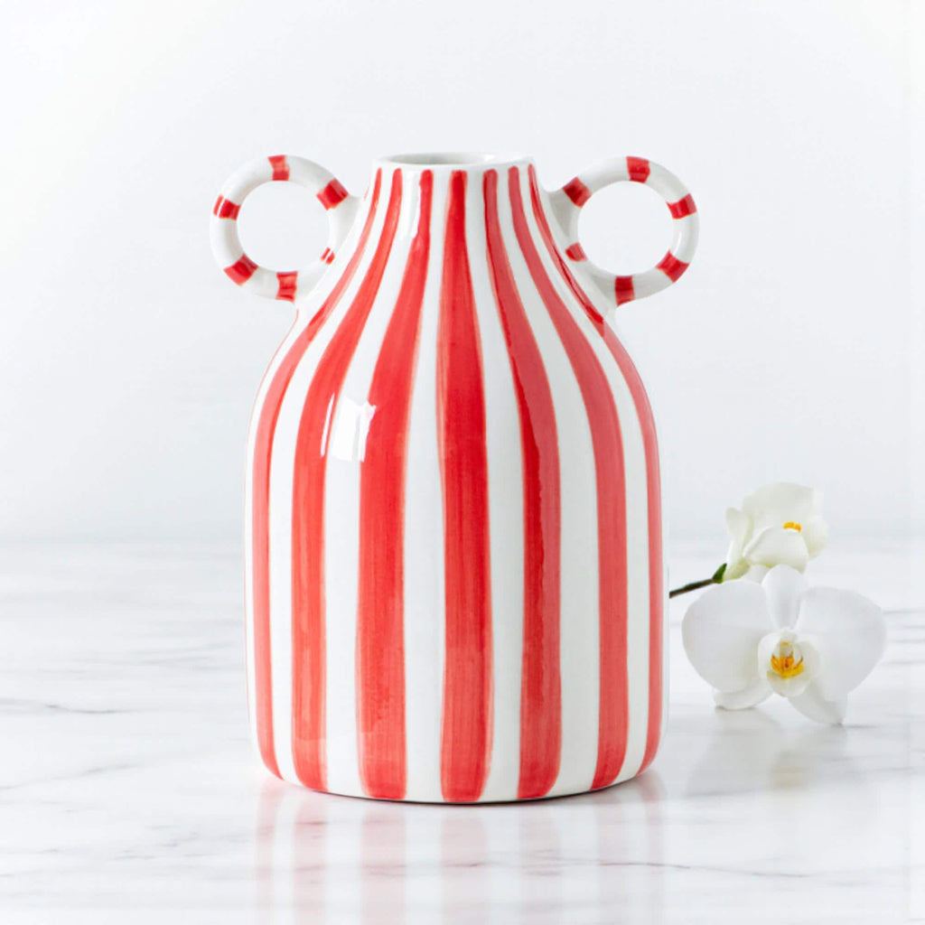 Rosemary Striped Ceramic Vase — view 5