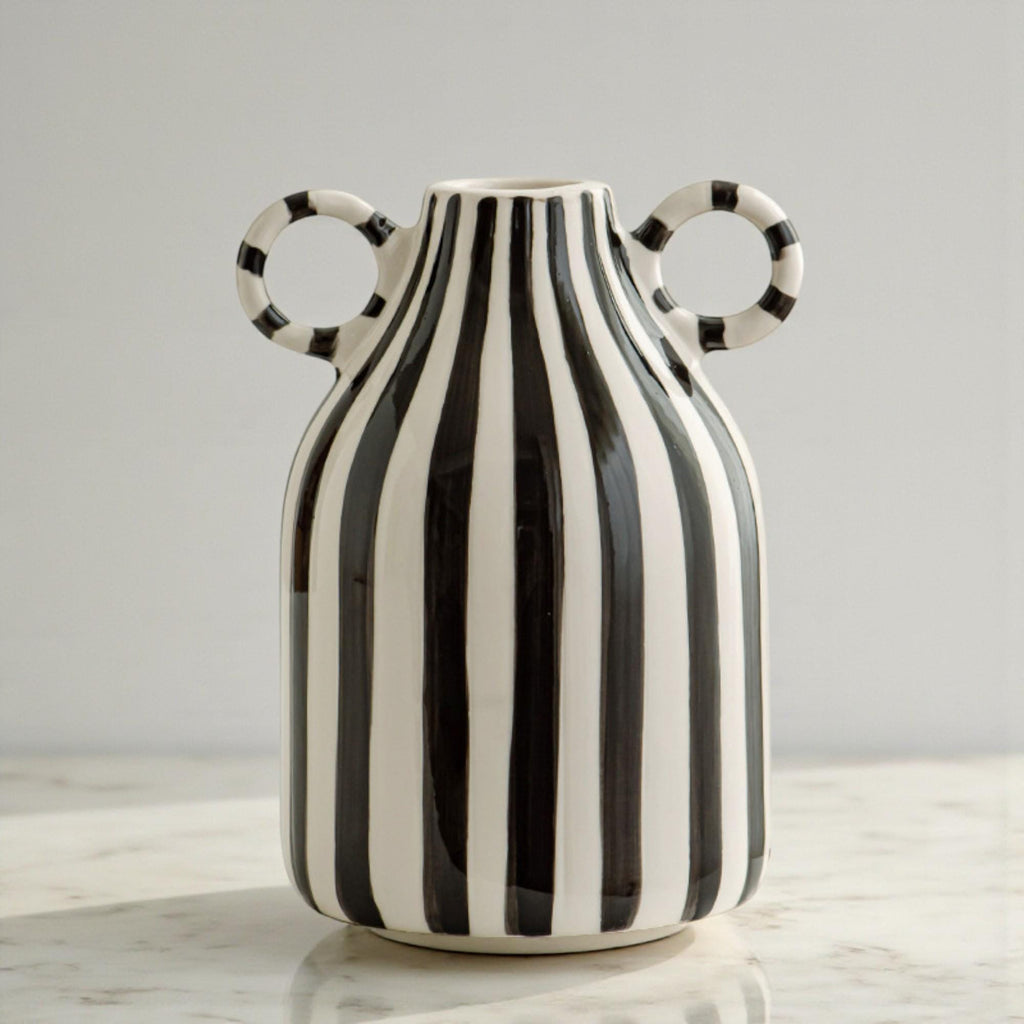 Rosemary Striped Ceramic Vase — view 6
