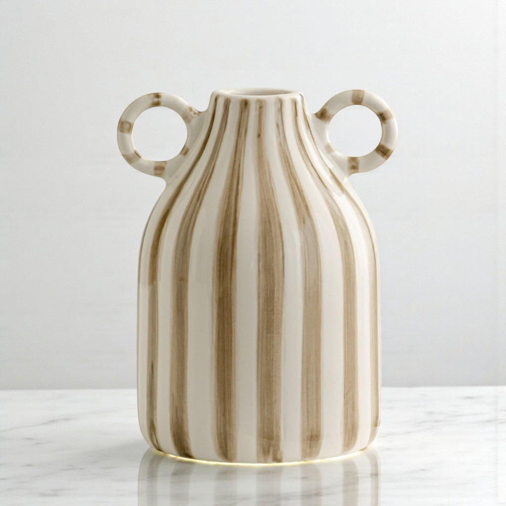 Rosemary Striped Ceramic Vase — view 3