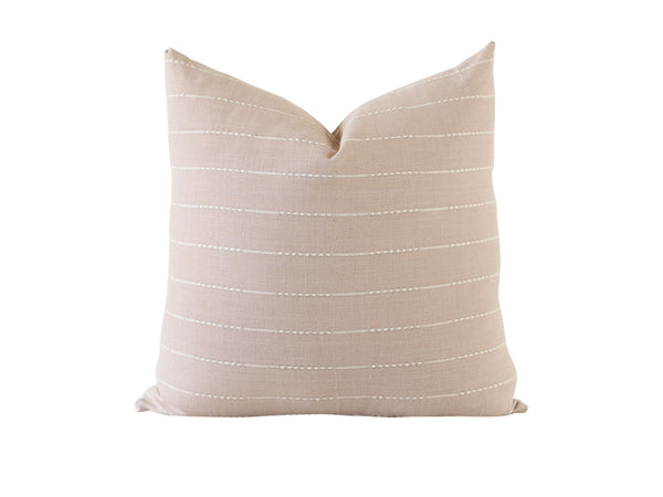 Bramble Striped Linen Pillow Cover