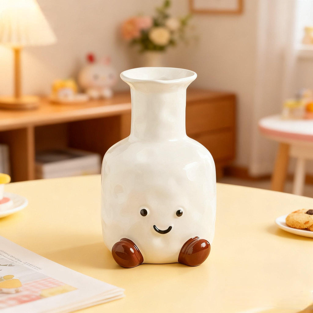 Sorrel Beige Ceramic Vase — view 2