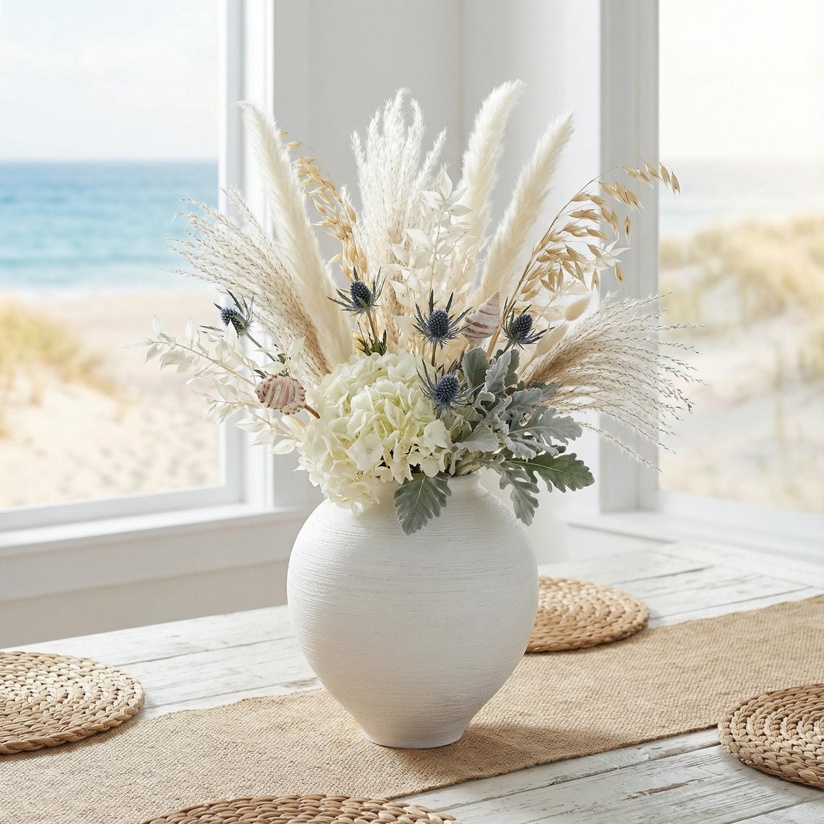 Primrose White Ceramic Vase — view 3