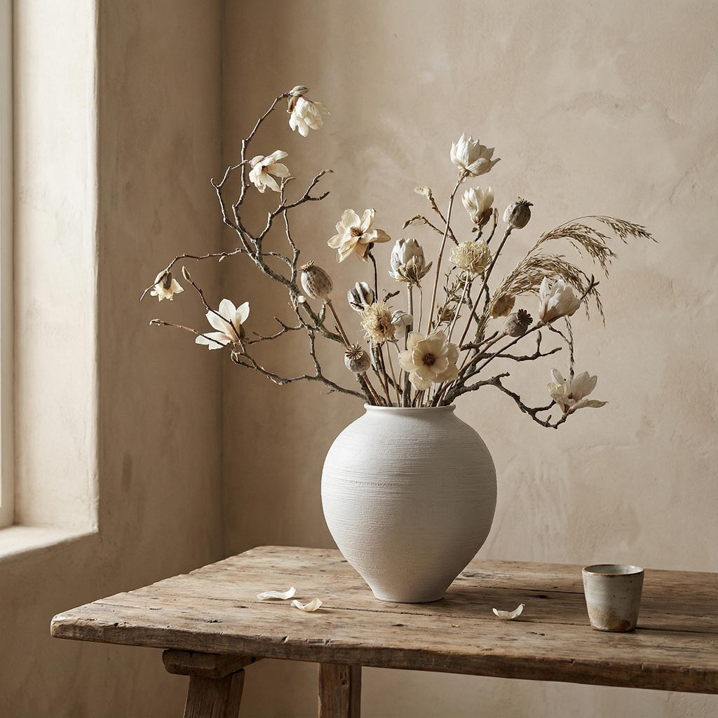 Primrose White Ceramic Vase — view 5