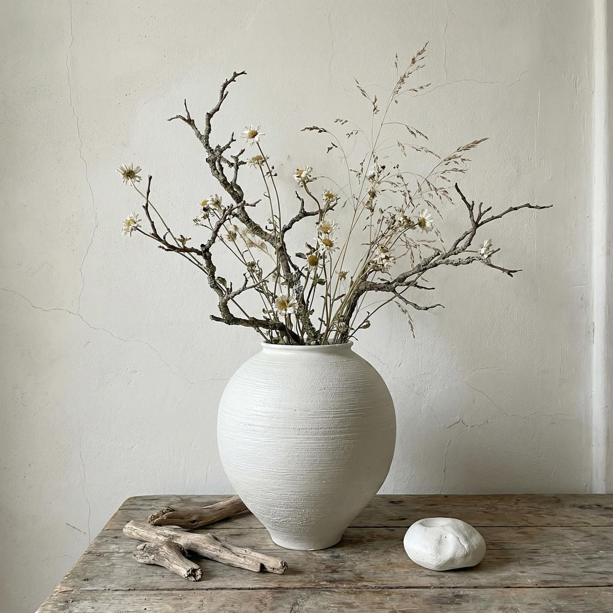 Primrose White Ceramic Vase — view 4