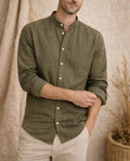 Rhett Olive Linen Shirt — Wakefield's