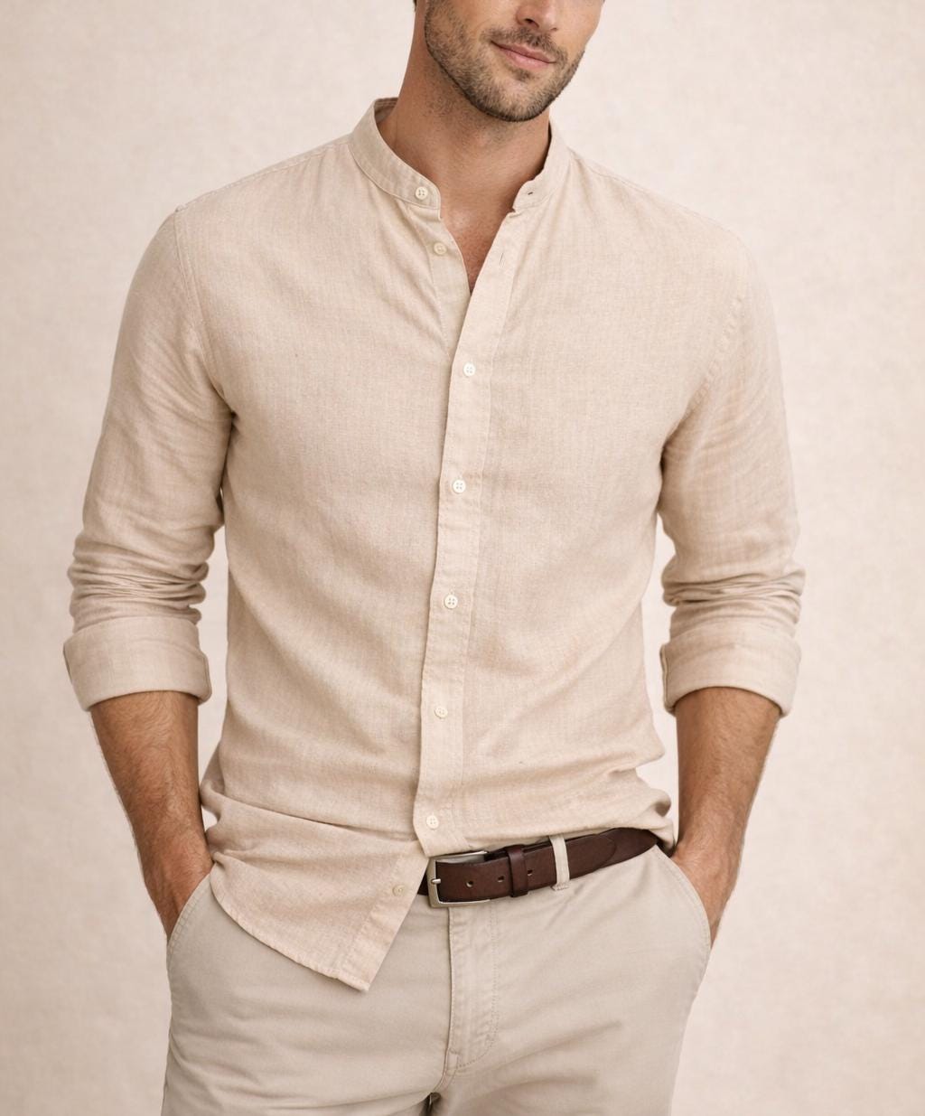 Rhett Olive Linen Shirt — view 5