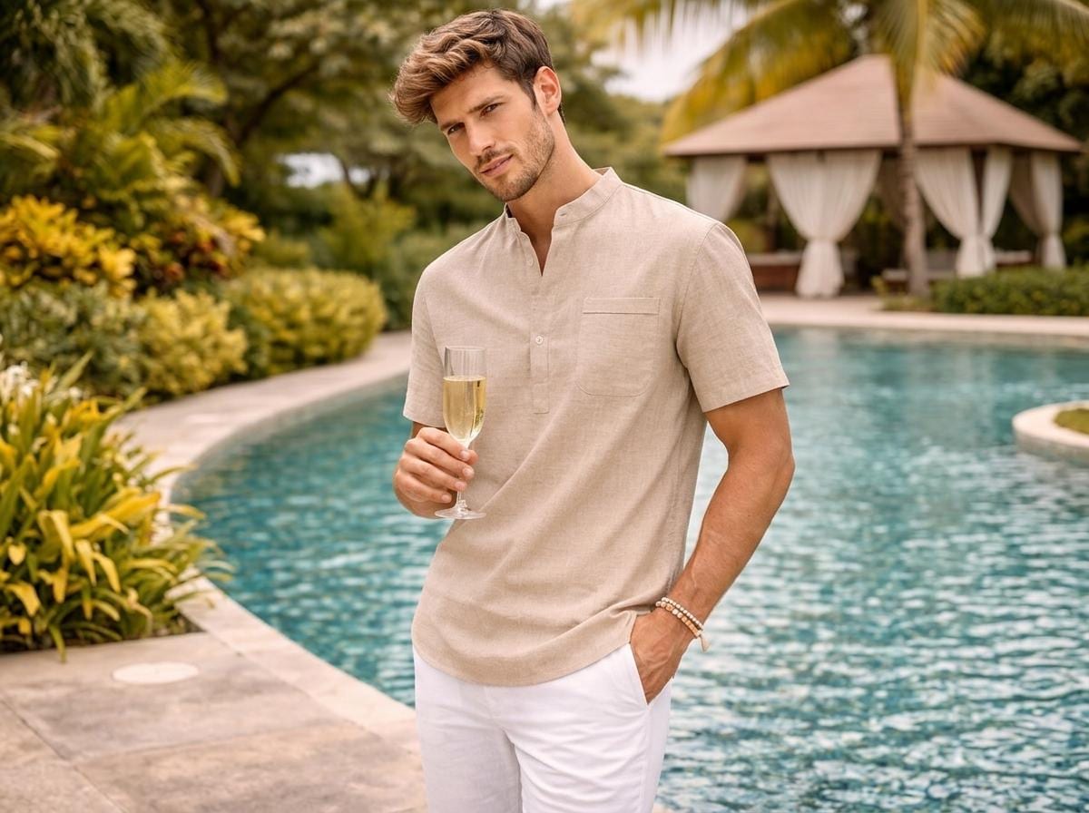 Tucker Beige Linen Shirt — view 2