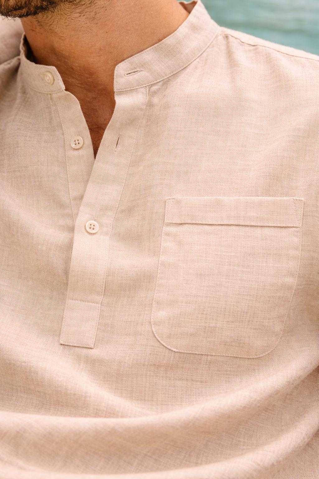 Tucker Beige Linen Shirt — view 5