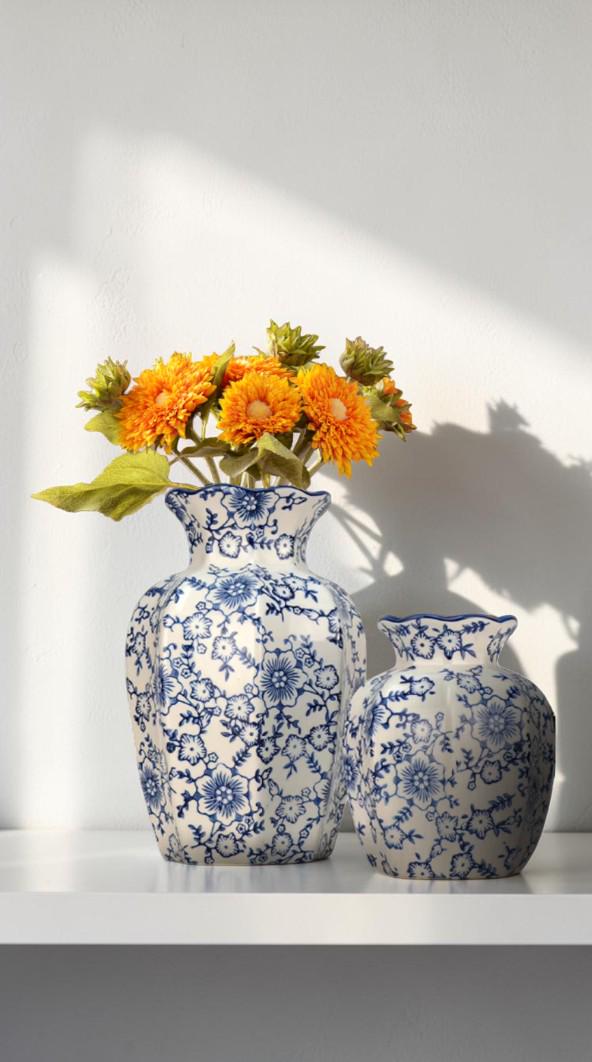 Myrtle Floral Ceramic Vase — view 5