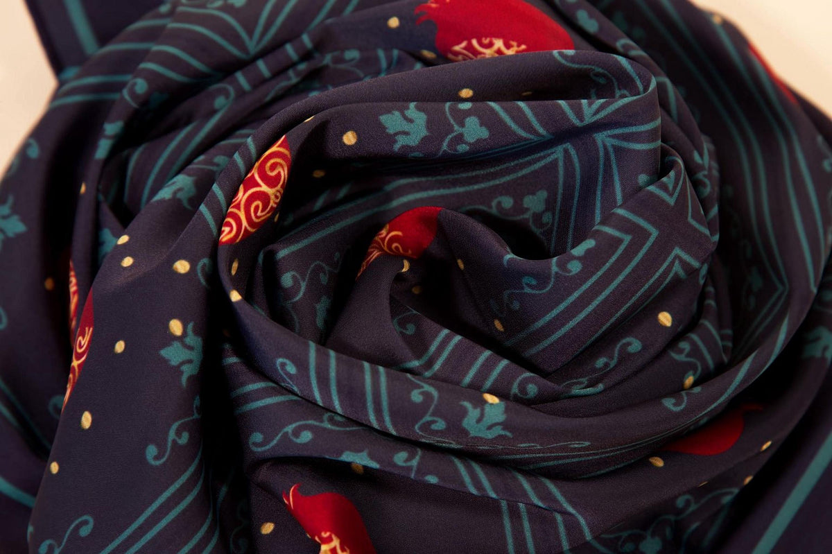 Carmen Pomegranate-Print Scarf — view 5