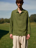Theo Olive Linen Shirt — Wakefield's