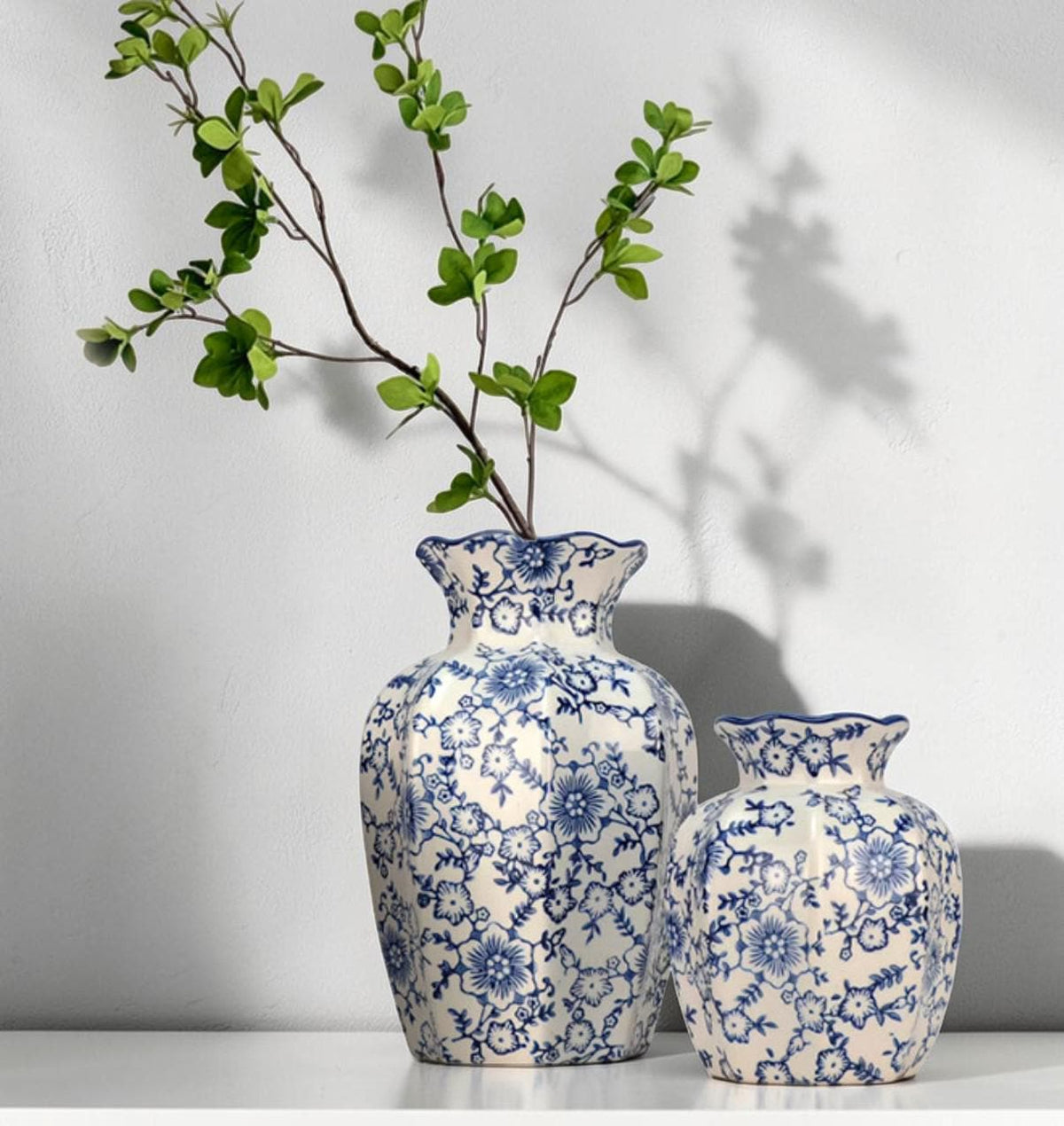 Myrtle Floral Ceramic Vase — view 4