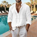 Otis White Linen Button-Down Shirt — Wakefield's