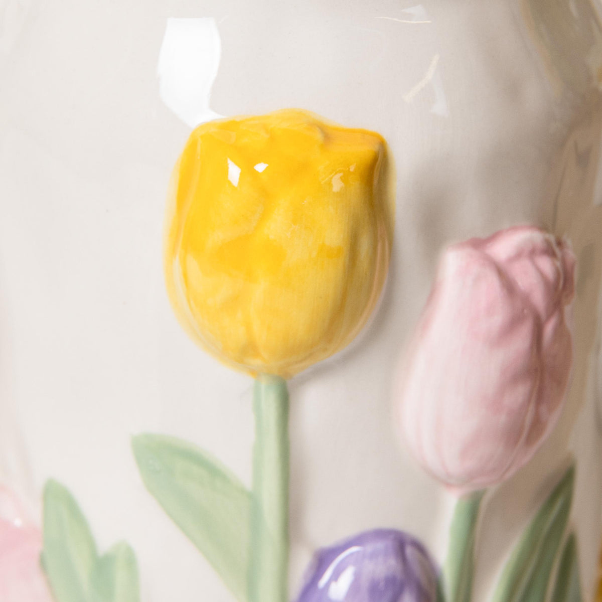 Hollow Floral Ceramic Vase — view 3
