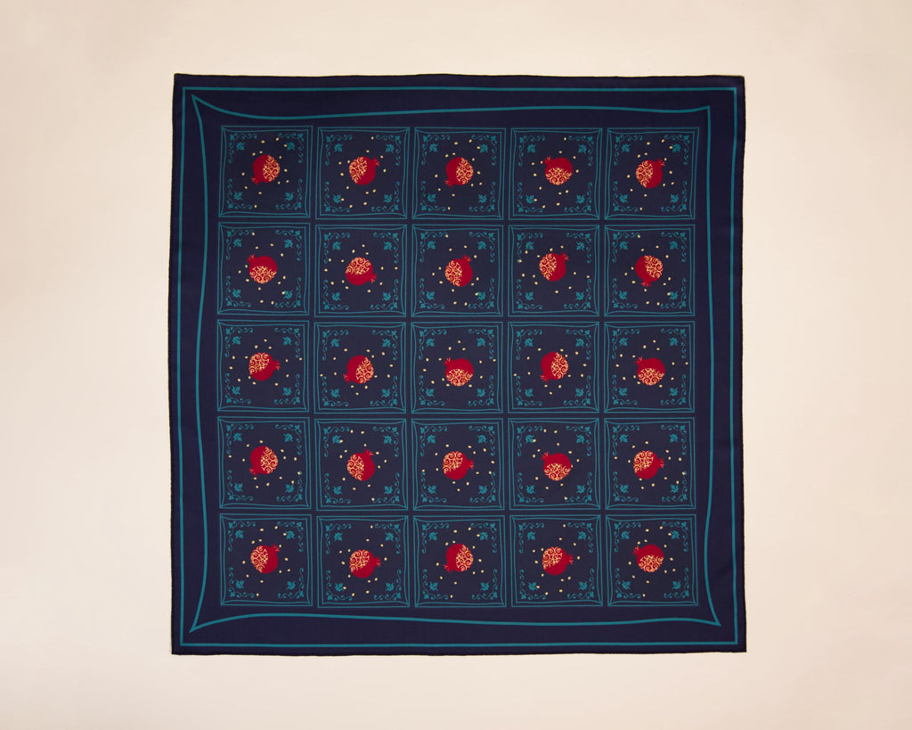 Carmen Pomegranate-Print Scarf — view 3