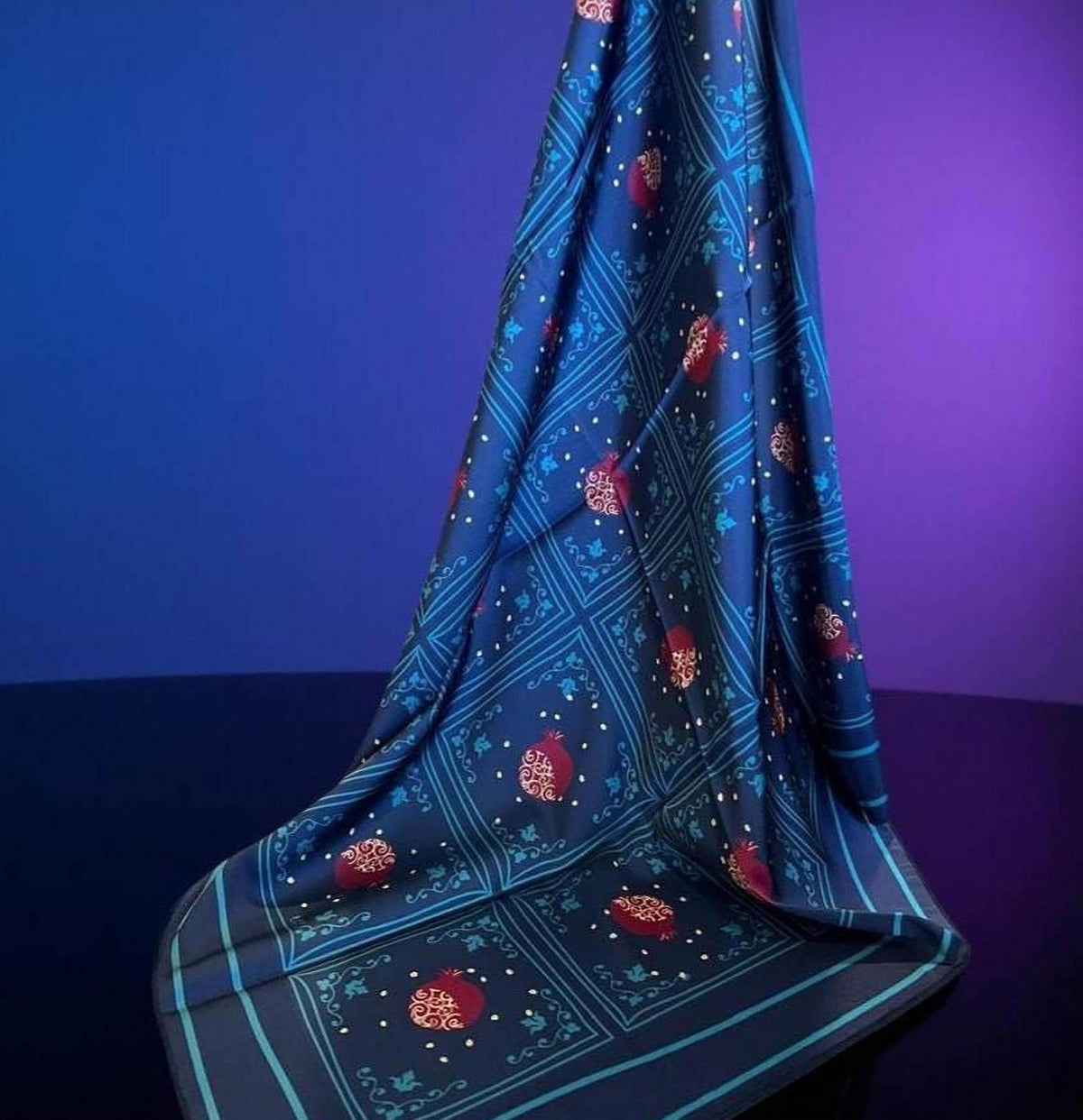 Carmen Pomegranate-Print Scarf — Wakefield's