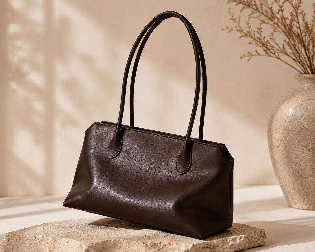 Ivy Beige Leather Tote Bag — view 3