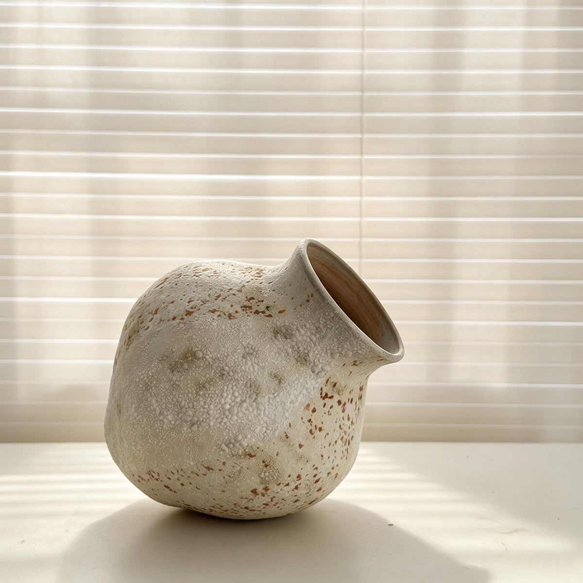 Camellia Beige Ceramic Vase — view 4