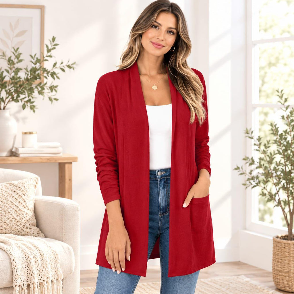 Anya Beige Knit Cardigan — view 4