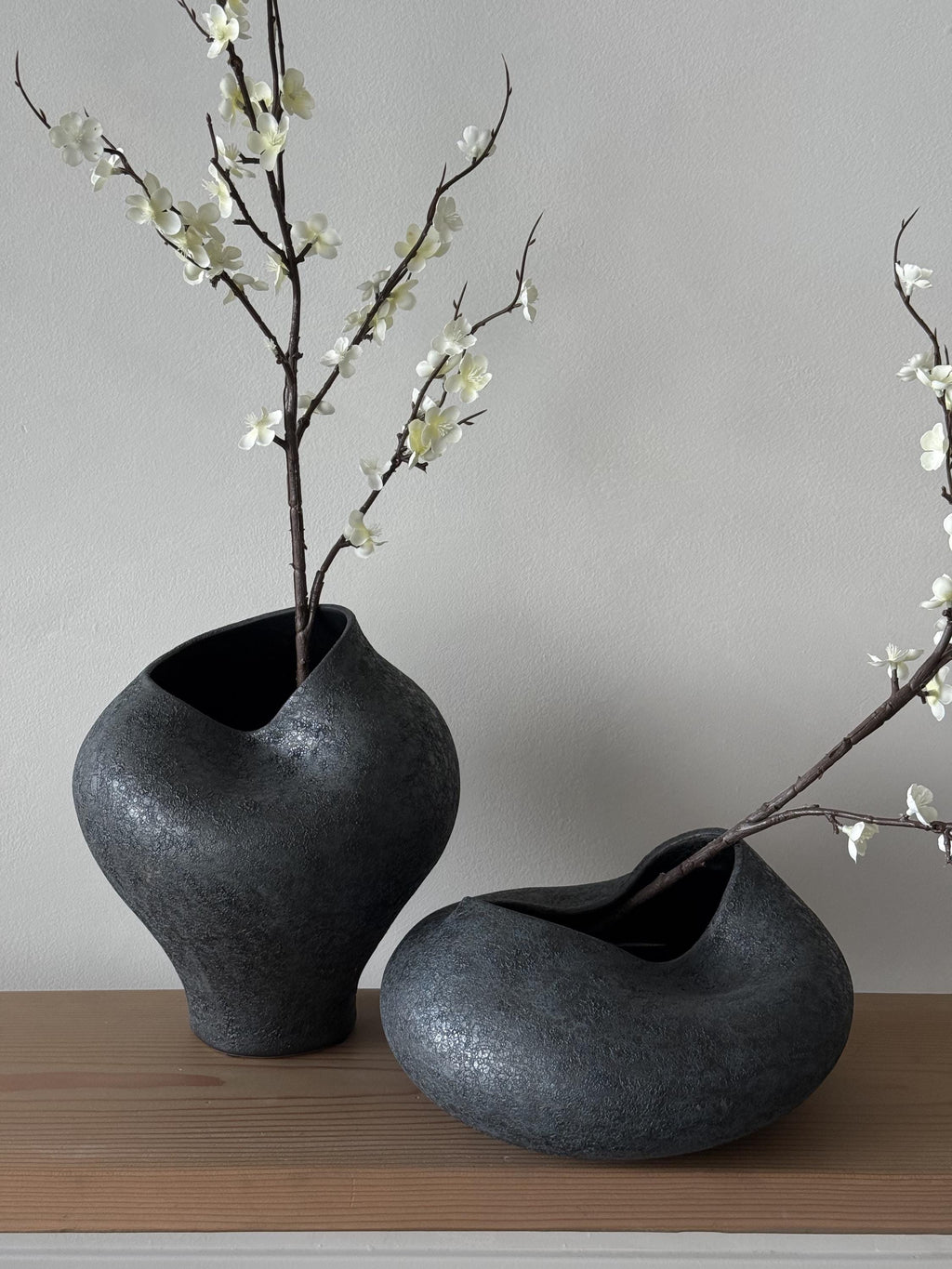 Cedarline Black Ceramic Vase — view 2