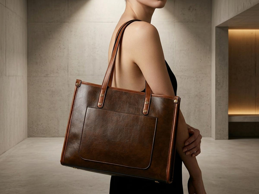 Winnie Burgundy Vegan Leather Tote Bag — Wakefield's