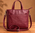 Viola Burgundy Leather Tote Bag — Wakefield's