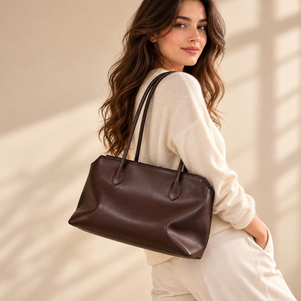 Ivy Beige Leather Tote Bag — Wakefield's