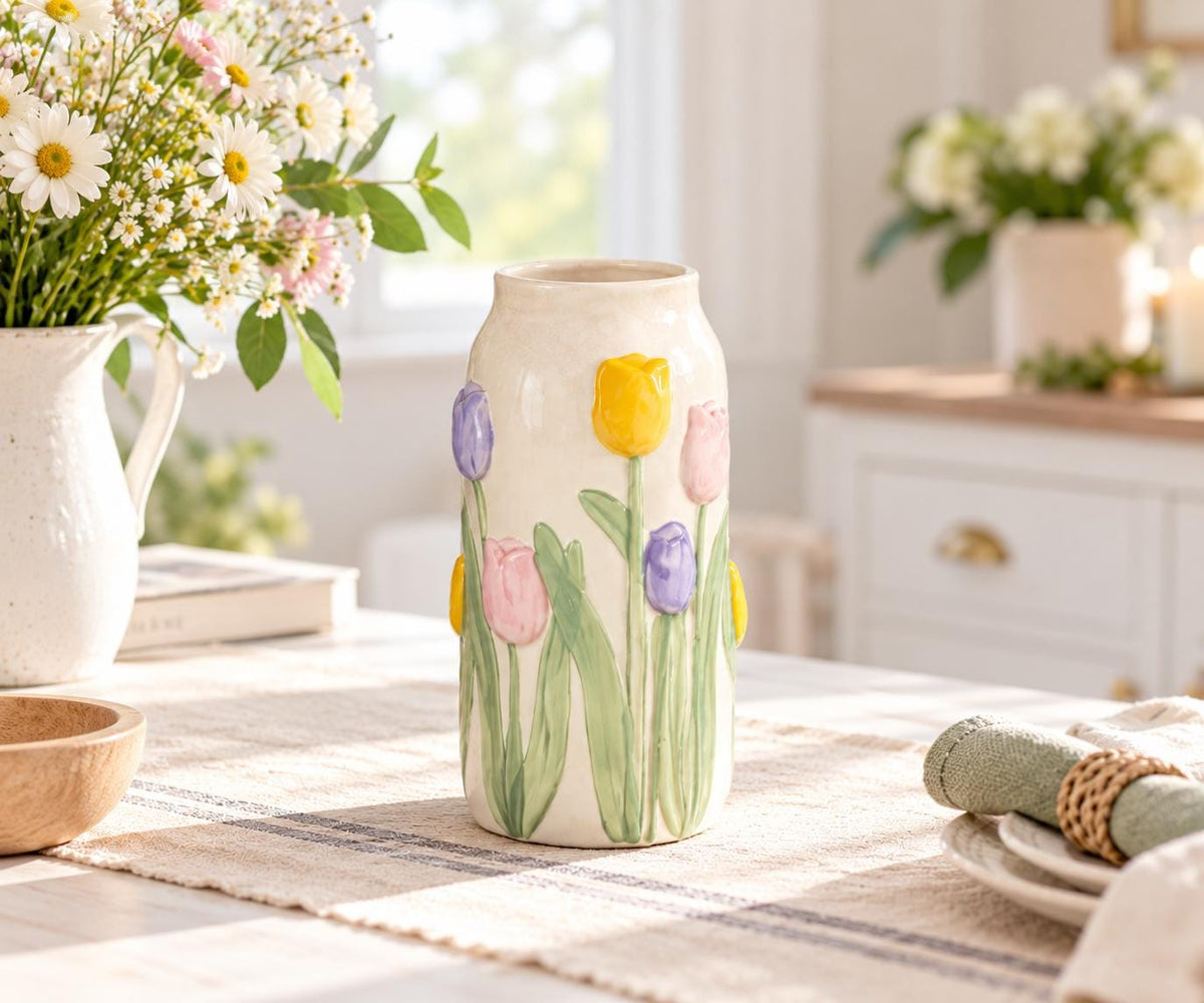Hollow Floral Ceramic Vase — Wakefield's