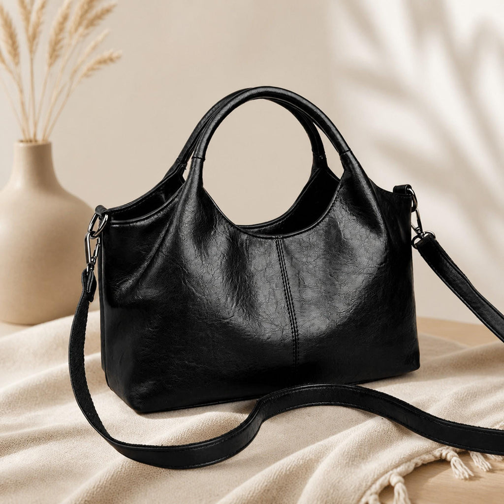 Esme Beige Vegan Leather Tote Bag — view 2