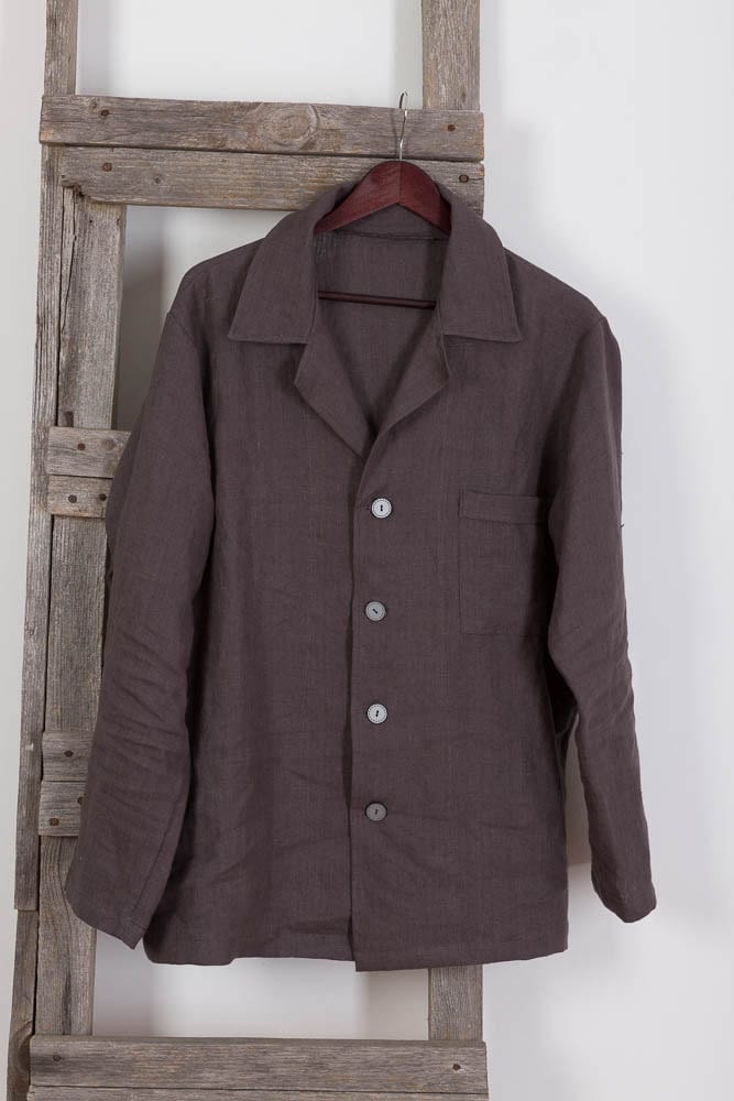 Nash Navy Linen Shirt — view 2